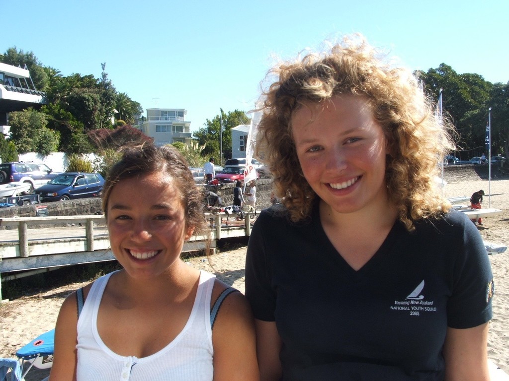 Second overall and first female 420 crew - Alexandra Maloney (L) & Bianca Barbarich-Bacher (R) www.sailauckland.org.nz - Singapore Airlines Sail Auckland  © SW
